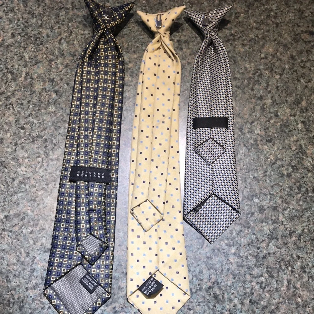 3 youth clip on ties